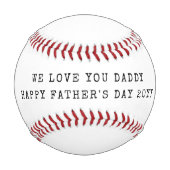 DAD Happy Fathers Day Photo Baseball (Back)