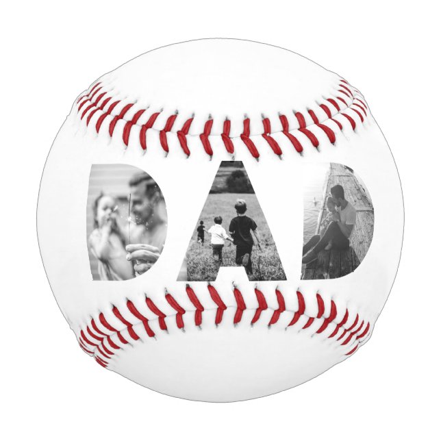 DAD Happy Fathers Day Photo Baseball (Front)