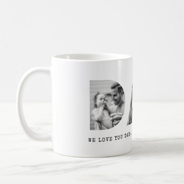 DAD Happy Fathers Day Photo Coffee Mug (Left)
