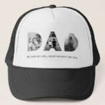DAD Happy Fathers Day Photo Trucker Hat<br><div class="desc">Customise with text for any occasion</div>