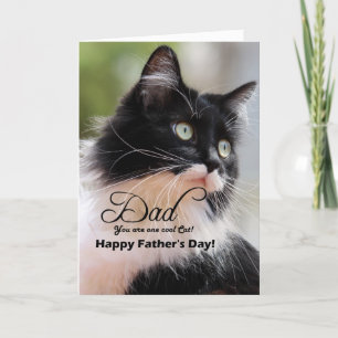Dad / Happy Father's Day - Tuxedo Cat Card