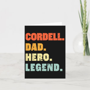 Dad Hero Legend Personalised Custom Name Fathers D Card