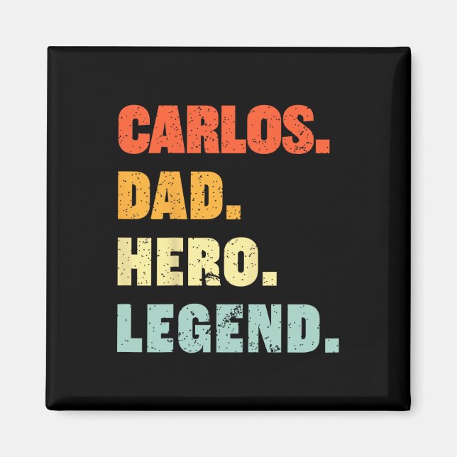 Dad Hero Legend Personalised Custom Name Fathers D Magnet (Front)