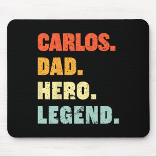 Dad Hero Legend Personalised Custom Name Fathers D Mouse Mat