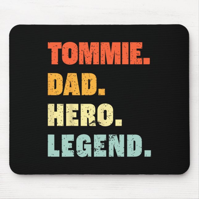 Dad Hero Legend Personalised Custom Name Fathers D Mouse Mat (Front)