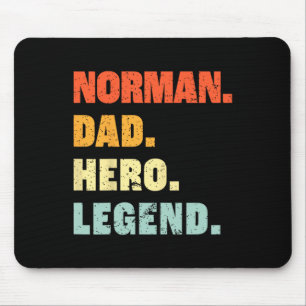 Dad Hero Legend Personalised Custom Name Fathers D Mouse Mat