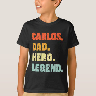 Dad Hero Legend Personalised Custom Name Fathers D T-Shirt