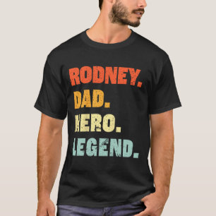 Dad Hero Legend Personalised Custom Name Fathers D T-Shirt