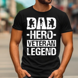 Dad Hero Veteran Legend Patriotic Father's Day T-Shirt