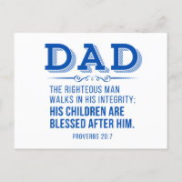 Dad - His children are blessed Christian Fathers