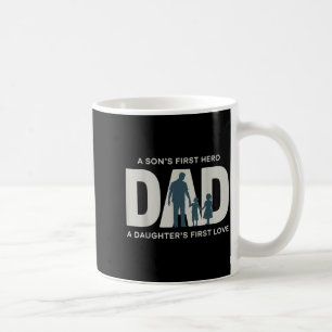 Dad Holding Kids Family Silhouette Father Quote Coffee Mug