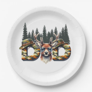 Dad Hunting Paper Plate