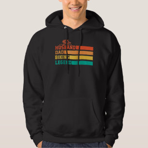 Dad Husband Biking Legend Vintage Cycling Bicycle Hoodie