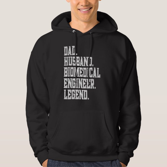 Dad Husband Biomedical engineer Legend Hoodie (Front)
