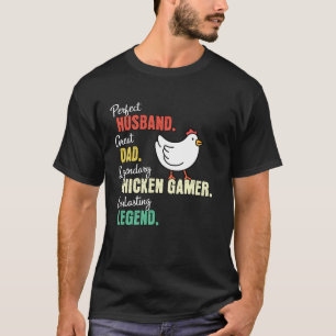 Dad Husband Chicken Game T-Shirt