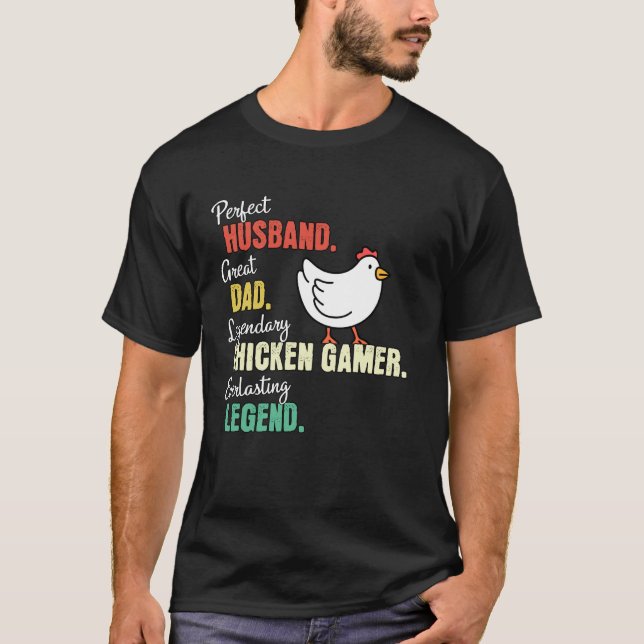 Dad Husband Chicken Game T-Shirt (Front)