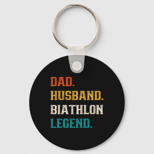 Dad Husbynd Biathlon Legend Biathlon Lover Key Ring