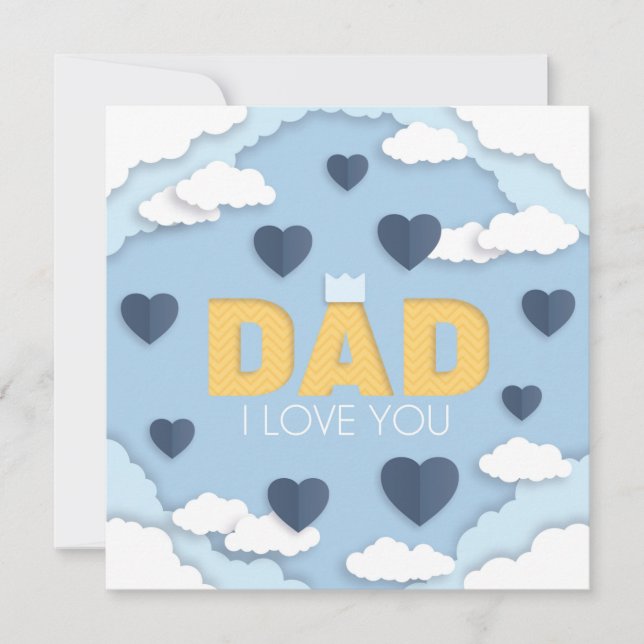 Dad I love you, father's day greeting Holiday Card (Front)