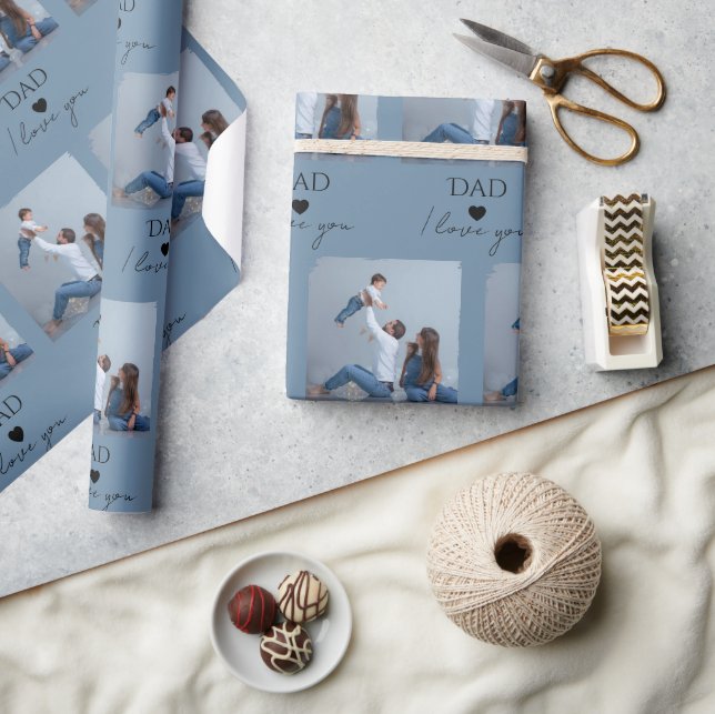 Dad, I Love You"  — For Father's Day -  Wrapping Paper (Crafts)