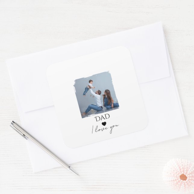 Dad, I Love You" Photo Sticker — For Father's Day (Envelope)