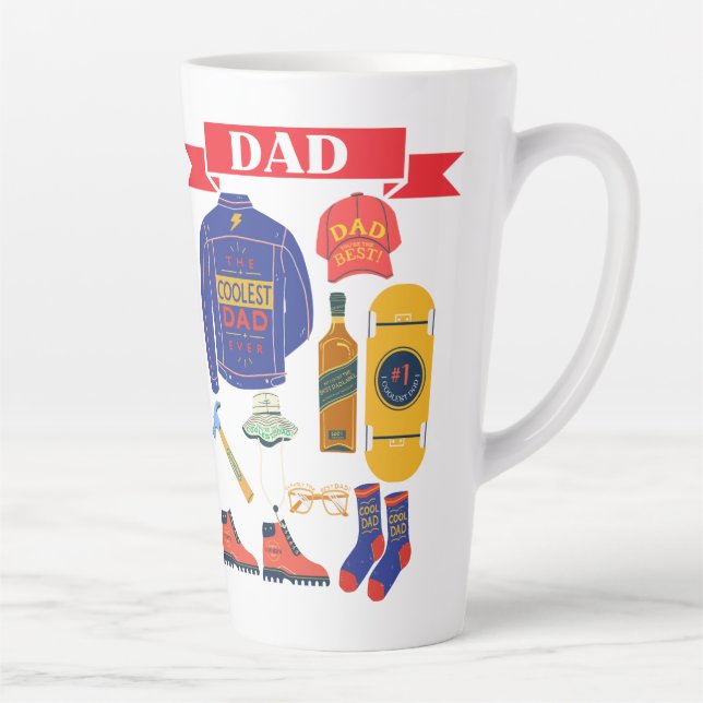 DAD ICONS  LATTE MUG (Right)