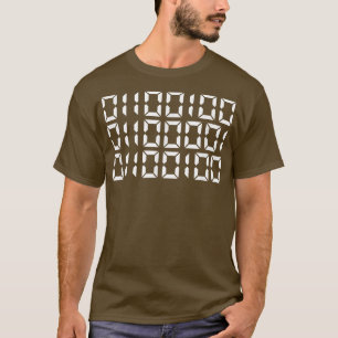 Dad In Binary Code  Funny Father's Day Gift Green  T-Shirt