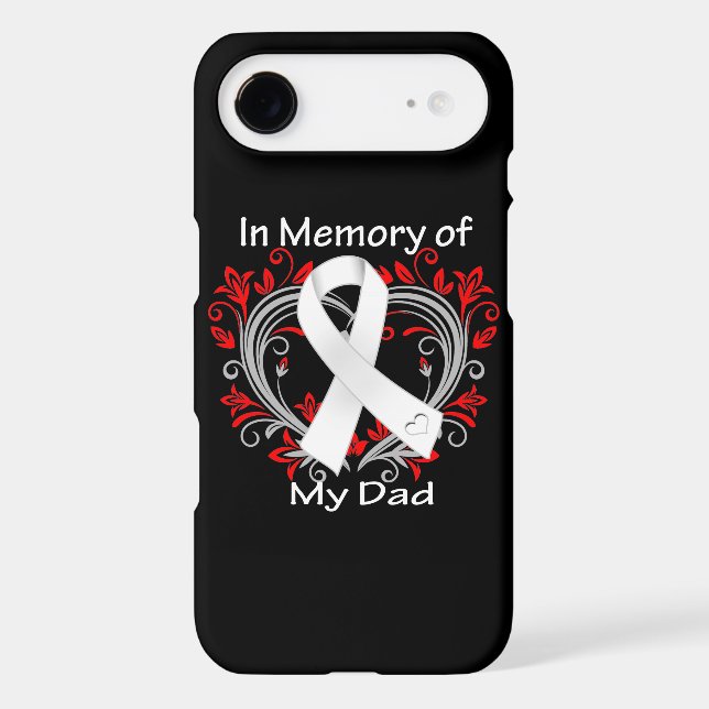 Dad - In Memory Lung Cancer Heart Case-Mate Samsung Galaxy Case (Back)