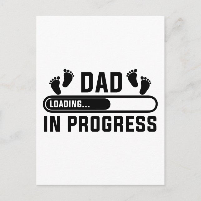 dad in progress First Time funny dad Postcard (Front)