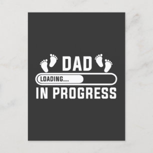 dad in progress First Time funny dad Postcard