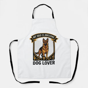 Dad Is Awesome Dog Lover German Shepherd Paws_1 Apron