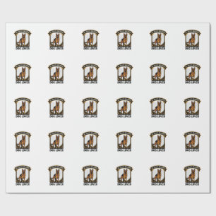 Dad Is Awesome Dog Lover German Shepherd Paws_1 Wrapping Paper