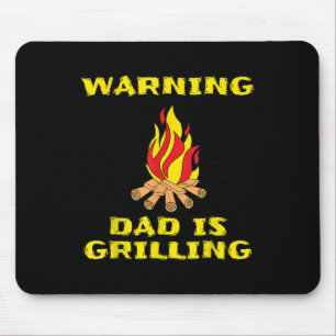 Dad Is Grilling Gift Funny For Fathers Day Bbq Gif Mouse Mat