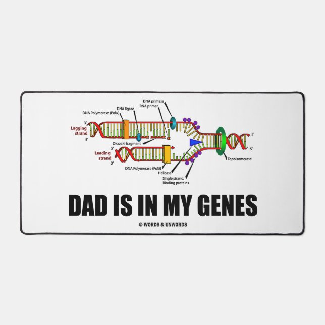 Dad Is In My Genes DNA Replication Desk Mat (Front)