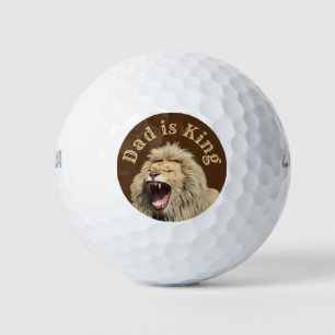 Dad is King Father’s Day Party Golf Balls