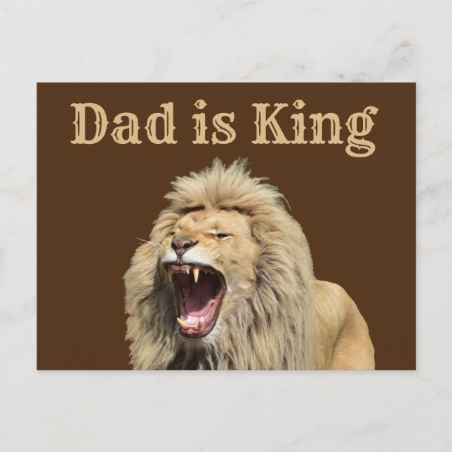 Dad is King Father’s Day Party Postcard (Front)