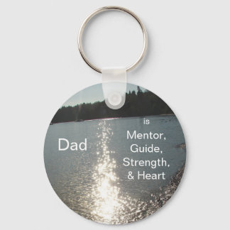 Dad Is Mentor, Guide, Strength & Heart Key Ring