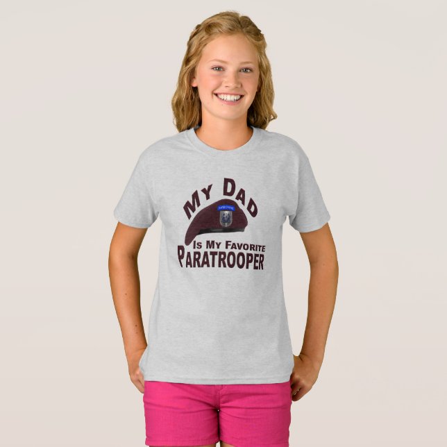 Dad is My Favourite 82nd Airborne Paratrooper  T-Shirt (Front Full)
