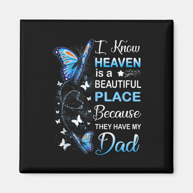Dad Is My Guardian Angel In Heaven Memorial Day Me Magnet (Front)