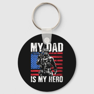 Dad Is My Hero Army Dad Fathers Day Amp 4th Of Jul Key Ring