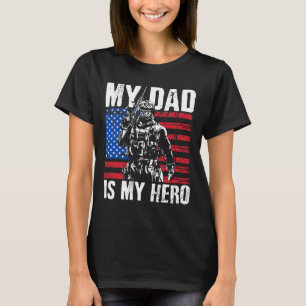 Dad Is My Hero Army Dad Fathers Day Amp 4th Of Jul T-Shirt