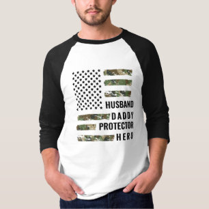 Dad is my protector Black ( Father's Day Gift T-Shirt