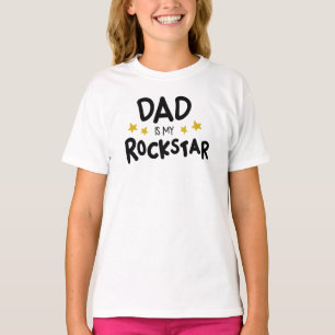 Dad Is My RockStar Kids T-Shirt