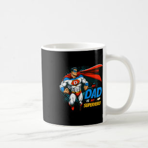 Dad Is My Superhero Kids Cool Father's Day Comic L Coffee Mug