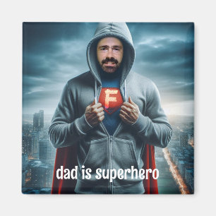 Dad is superhero magnet