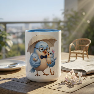 Dad Is The Shelter Coffee Mug   Father's Day Bird 