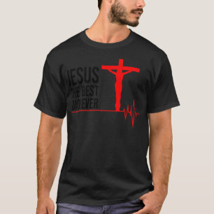 Dad Jesus Lover Christian Family Cross Father's T-Shirt
