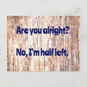 Dad Joke: Are you alright? Postcard