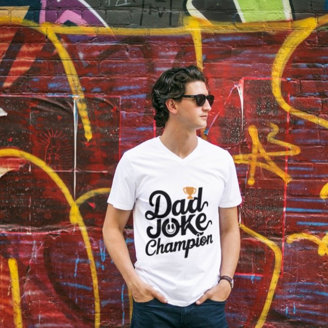 “Dad Joke Champ: Father’s Day Trophy T-Shirt (Creator Uploaded)