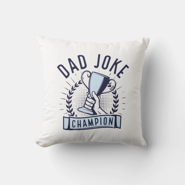 Dad Joke Champion Cushion (Front)
