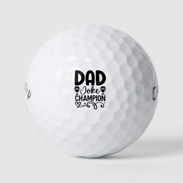 Dad Joke Champion | Funny Father’s Day Gift  Golf Balls (Front)